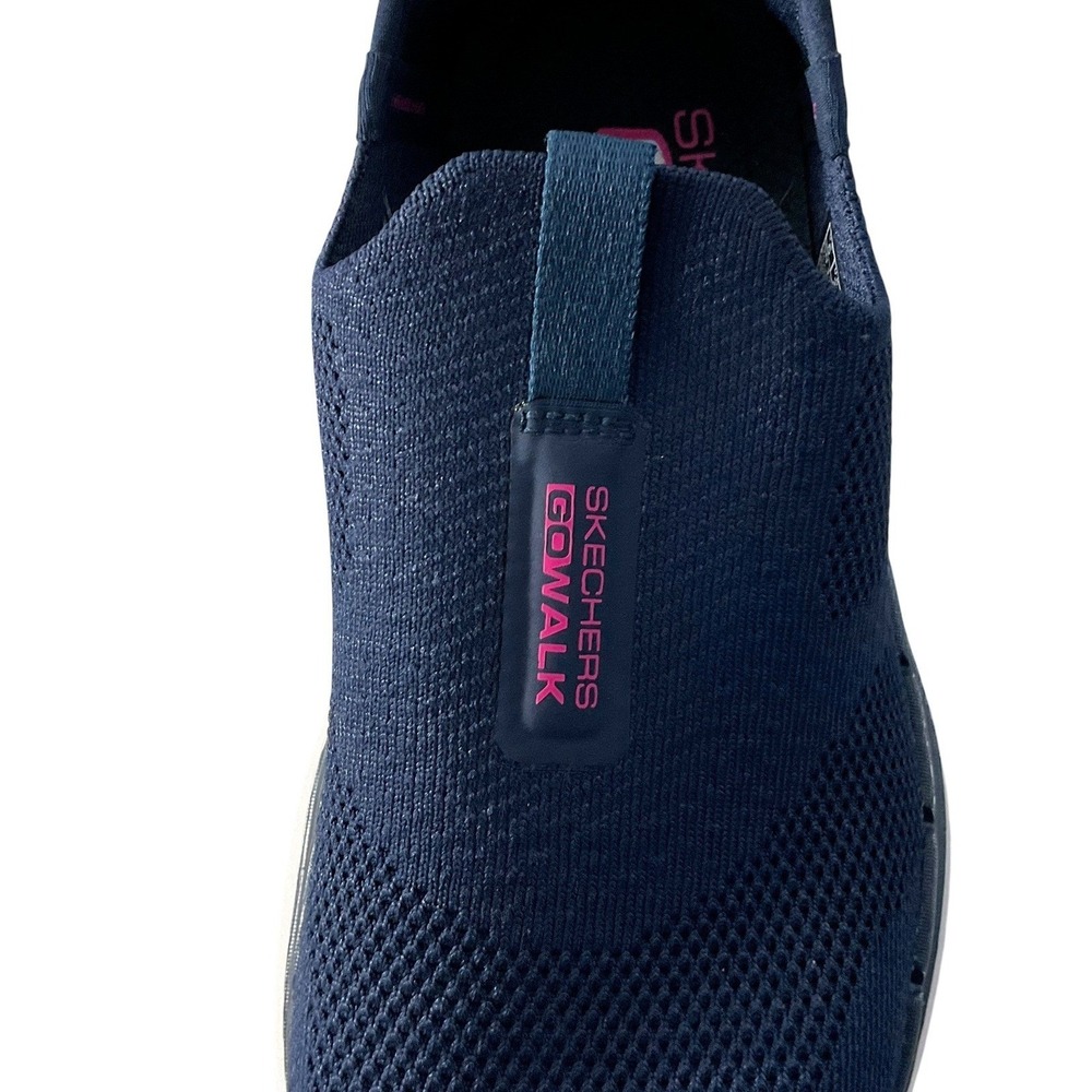 Skechers Slip-ins GoWalk 6 Fabulous View Navy Pink Hands Free Womens 6 - Picture 10 of 12